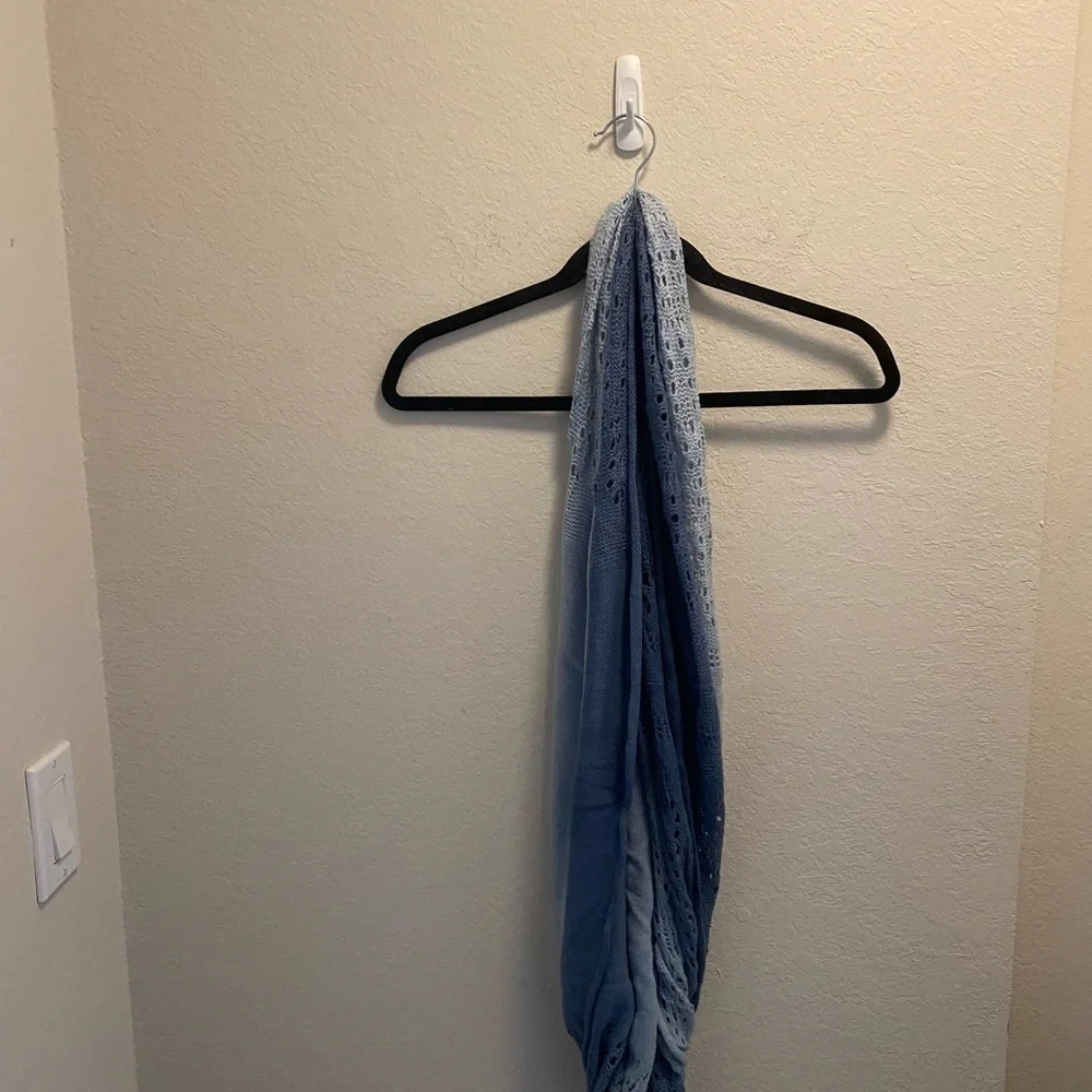 Blue ombré infinity scarf